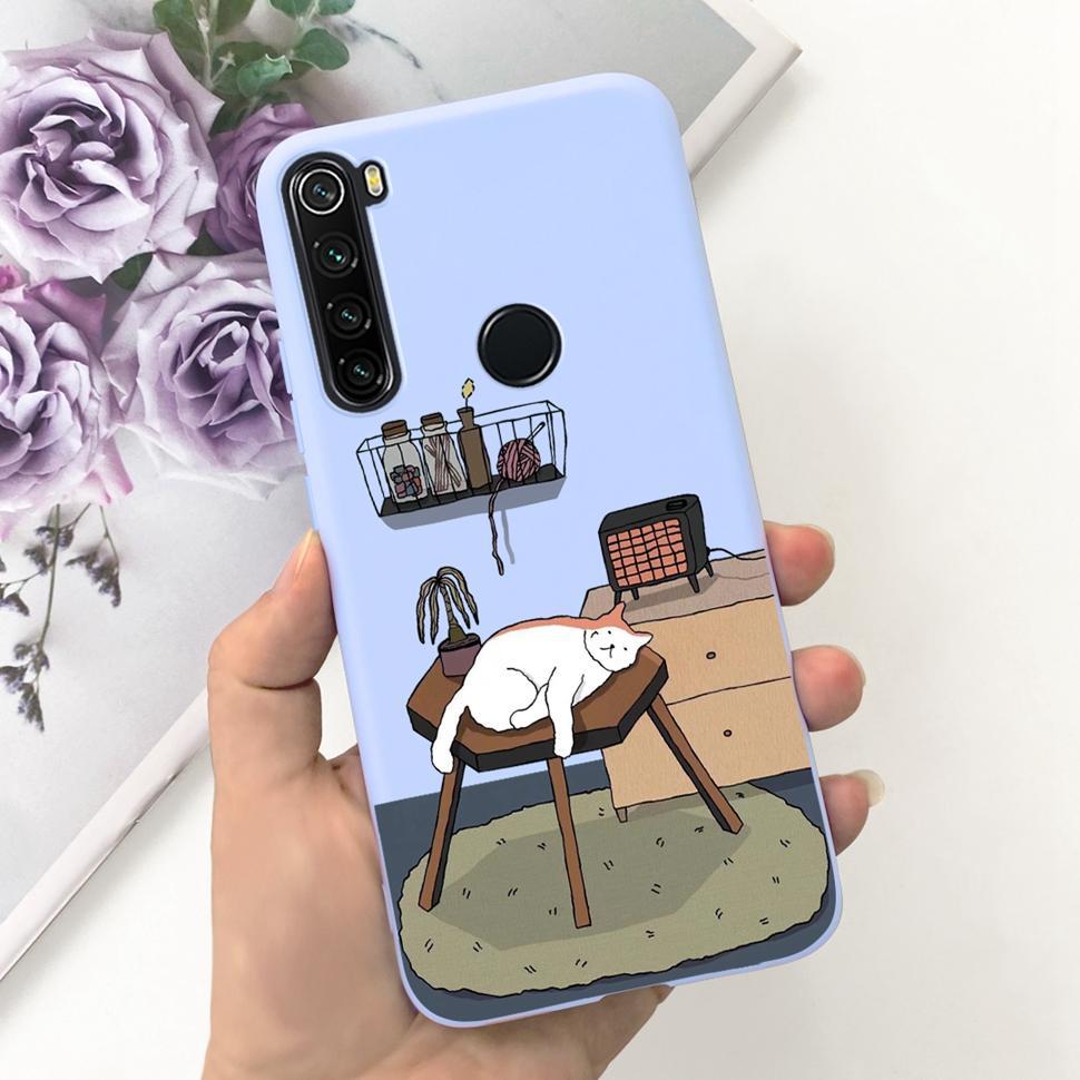 For Xiaomi Redmi Note 8T Case Candy Painted Cover For Xiaomi Redmi Note8T M1908C3XG Silicone Soft TPU Fundas Case Bumper 6.3"