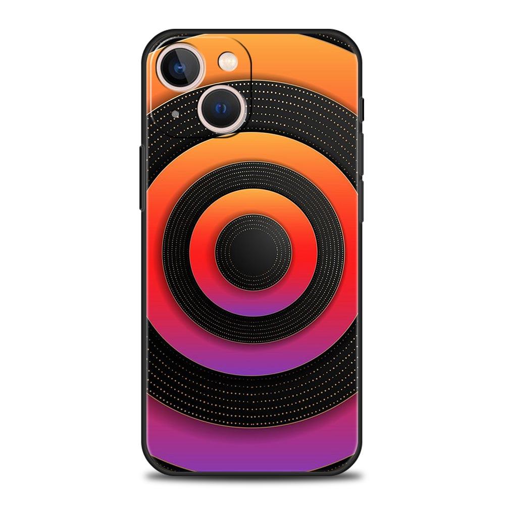 

Retro Circular Totem Design Phone Case Cover for iPhone 17 16 15 14 13 12 Pro Max 11 Pro Max 17 AIR Plus Shockproof Soft TPU Bag for iPhone 17