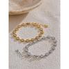 Heart Cubic Zirconia Shiny Waterproof Bracelet Bangle Stainless Steel Jewelry Casting Technology Holiday Gifts
