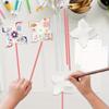100pc Summer Event DIY Paper Pinwheels Crafts Set Blanks White Small Windmills Kits Bulk Drawing Party Kid Toy Assembly Handheld