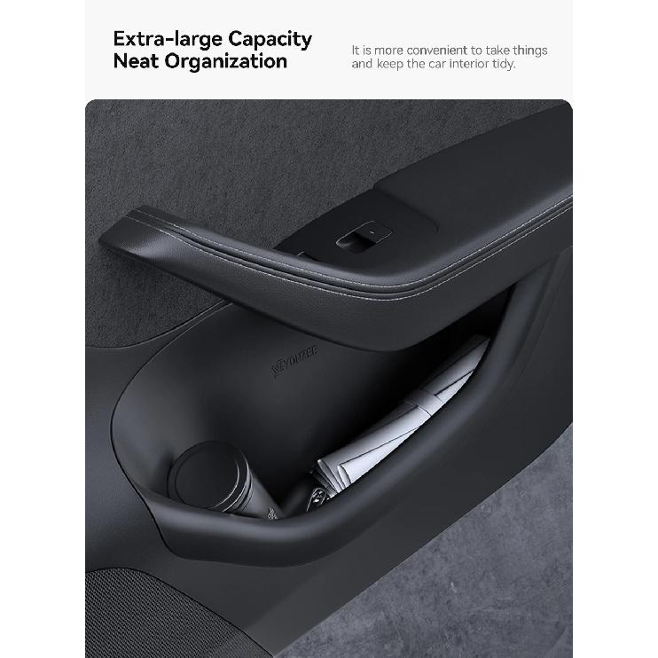 YZ For Tesla Model 3/Y/YL Juniper Highland Door Side Storage Box Full-Cover Front and Rear Interior Storage Box Accessories