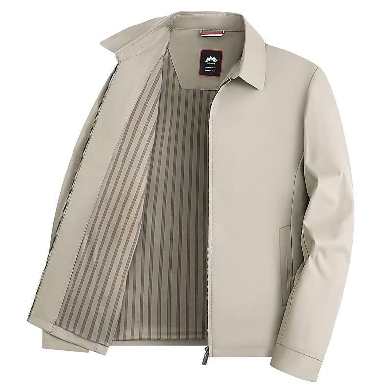 2026 Men's High-Grade Business Casual Stand-Up Collar Jacket: Spring/Autumn Middle-Aged Dad's Top