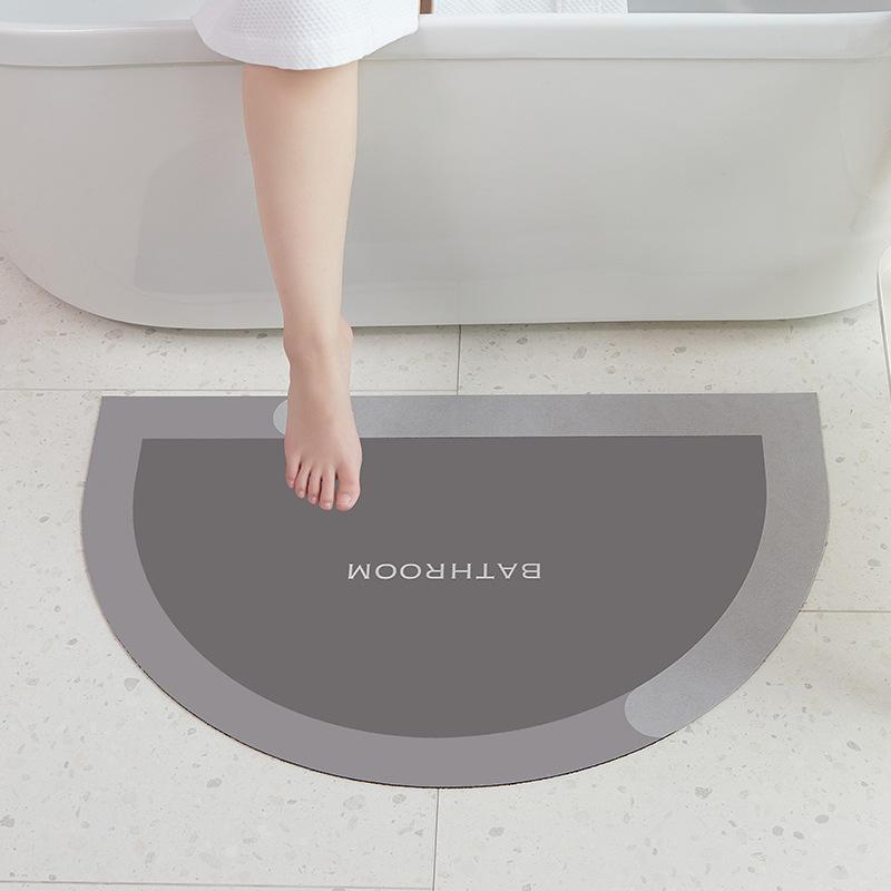 

Коврик Nordic Diatom Mud для ванной комнаты, впитывающий нескользящий коврик для входа в туалет, быстросохнущий коврик для туалетной двери 40 * 60Cm
