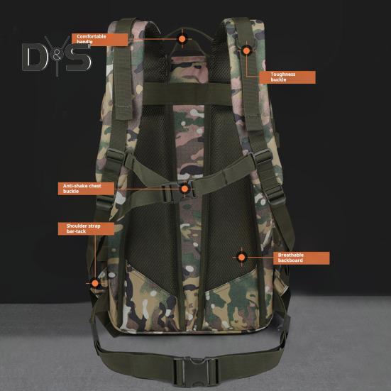 Wanderrucksack, leicht, große Kapazität, wasserdichtes Oxford-Gewebe, Outdoor-Reisen, Camping, Klettern, Jagd, Aufbewahrungstasche, Camouflage-Rucksack