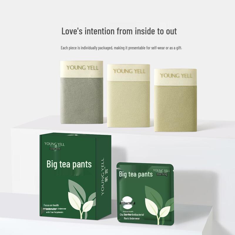 YOUNGYELL Men's Modal Antibacterial Boxer Briefs 3-Pack