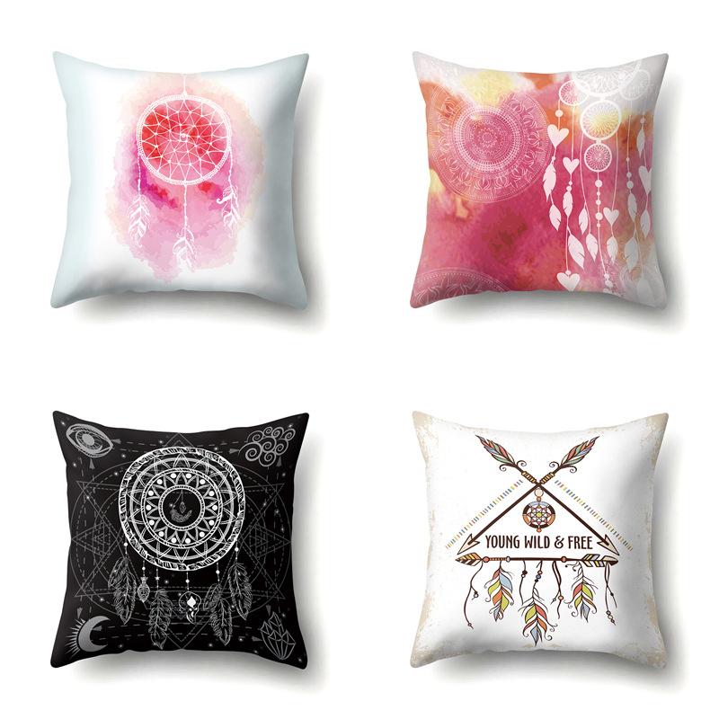 Dreamcatcher Boho Polyester Pillowcase Car Decoration Home Print Bedside Sofa Pillowcase