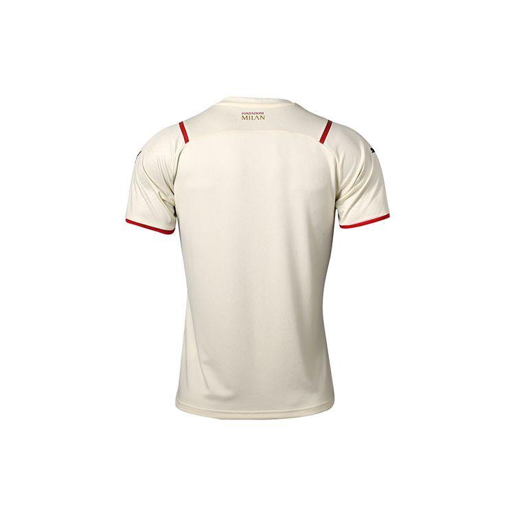 Puma Season 21-22 AC Milan Away Fan Edition Football Match Short Sleeve Jersey Men Tops Off-White 759127-02