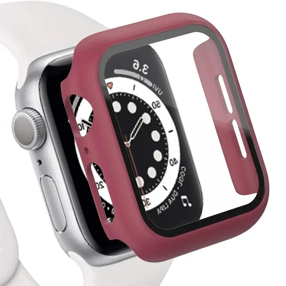 Tempered Glass+Cover For Apple Watch series 10 42mm 46mm Matte Hard PC bumper Screen Protector Case iWatch 10 42/46 Accessories