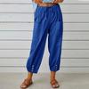TIFICY Women's Fashion Casual Solid Color Print High Waist Trousers Pants & Capris