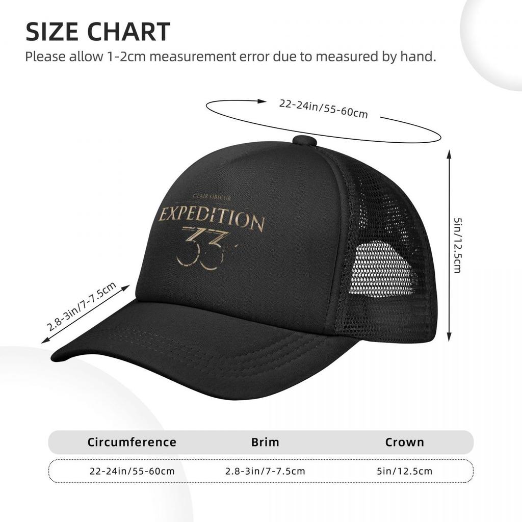 Baseball Caps Clair Obscur Expedition 33 Video Game Mesh Hats Peaked Summer Adult Hats
