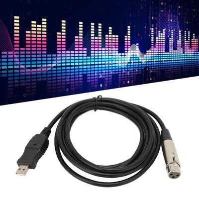Low Noise USB To XLR Microphone Cable 9.8ft Studio Audio Mic Connector  Karaoke Singing