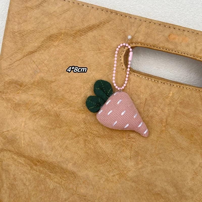 New Cute Headphone Rabbit Keychains Mini Bear Carrots Plush Keyring Cartoon Dog Bee Bag Pendant Charms Backpack