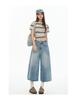 Women's Spring/Summer 2026 Light Blue Wide-Leg Jeans - Trendy, Slimming, Casual, and Fashionable.