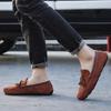 Italian Walking Shoes New Men Loafers Soft Moccasins Summer Shoes Man High Quality Mens Shoes Casual Suede Leather Driving Flats