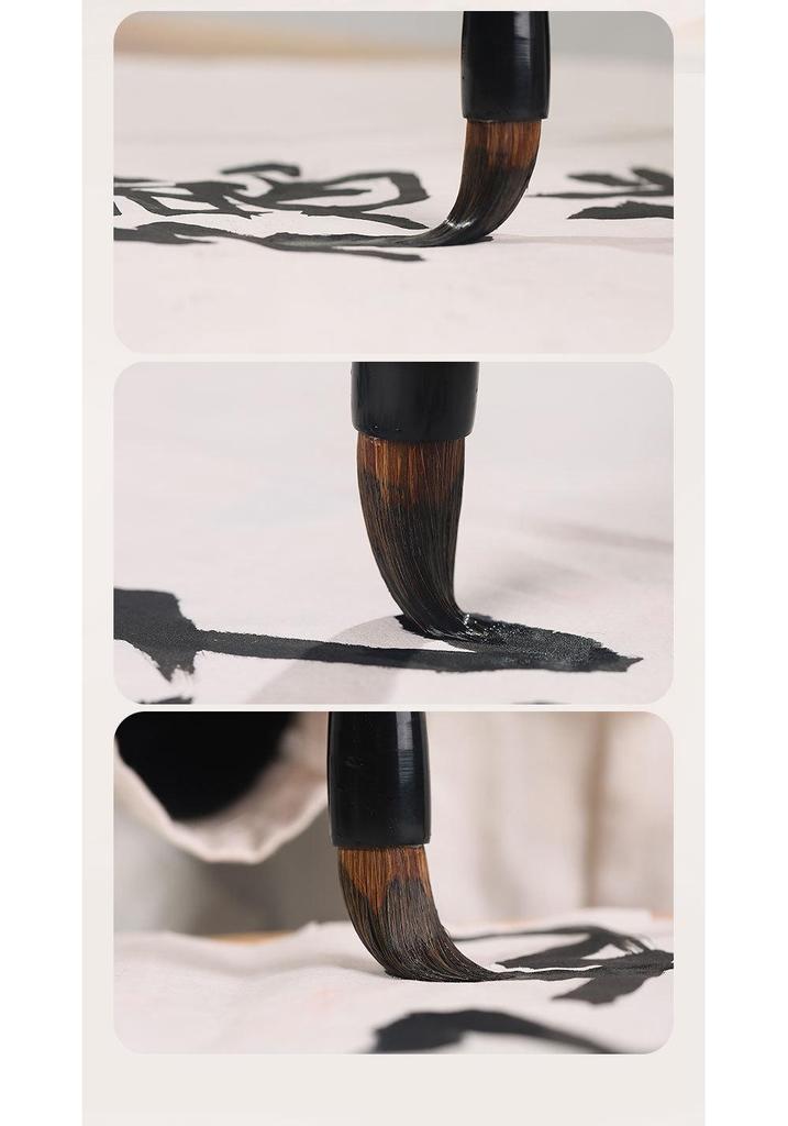 Wei Zhuang Calligraphy & Painting Brush Set: Sheep Hair, Bristle, Wolf Hair - Large, Medium, Small for Regular Script & Landscape Artwork