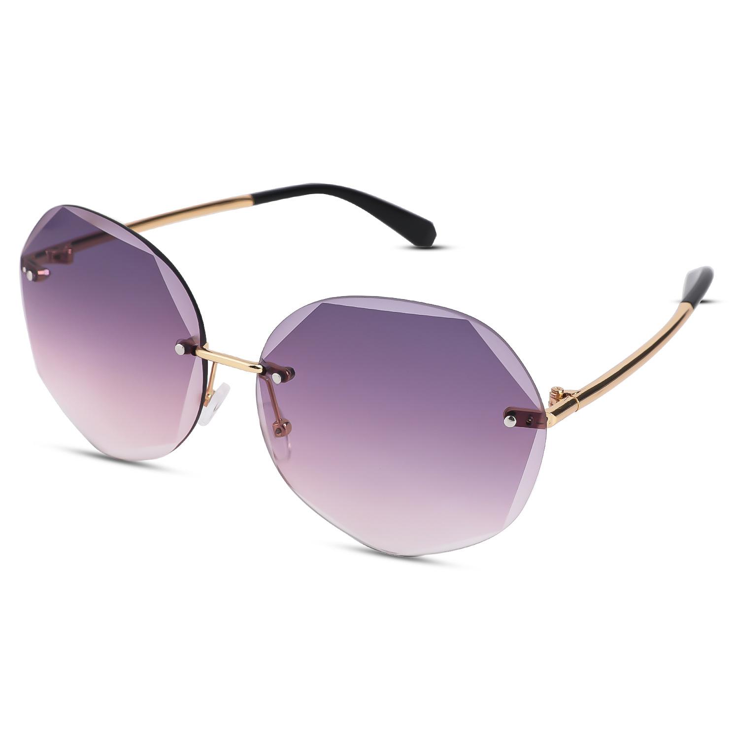 JYL Sunglasses Unisex Uv Protection Rimless Cut Edge Street Shot Use 776 A-16294