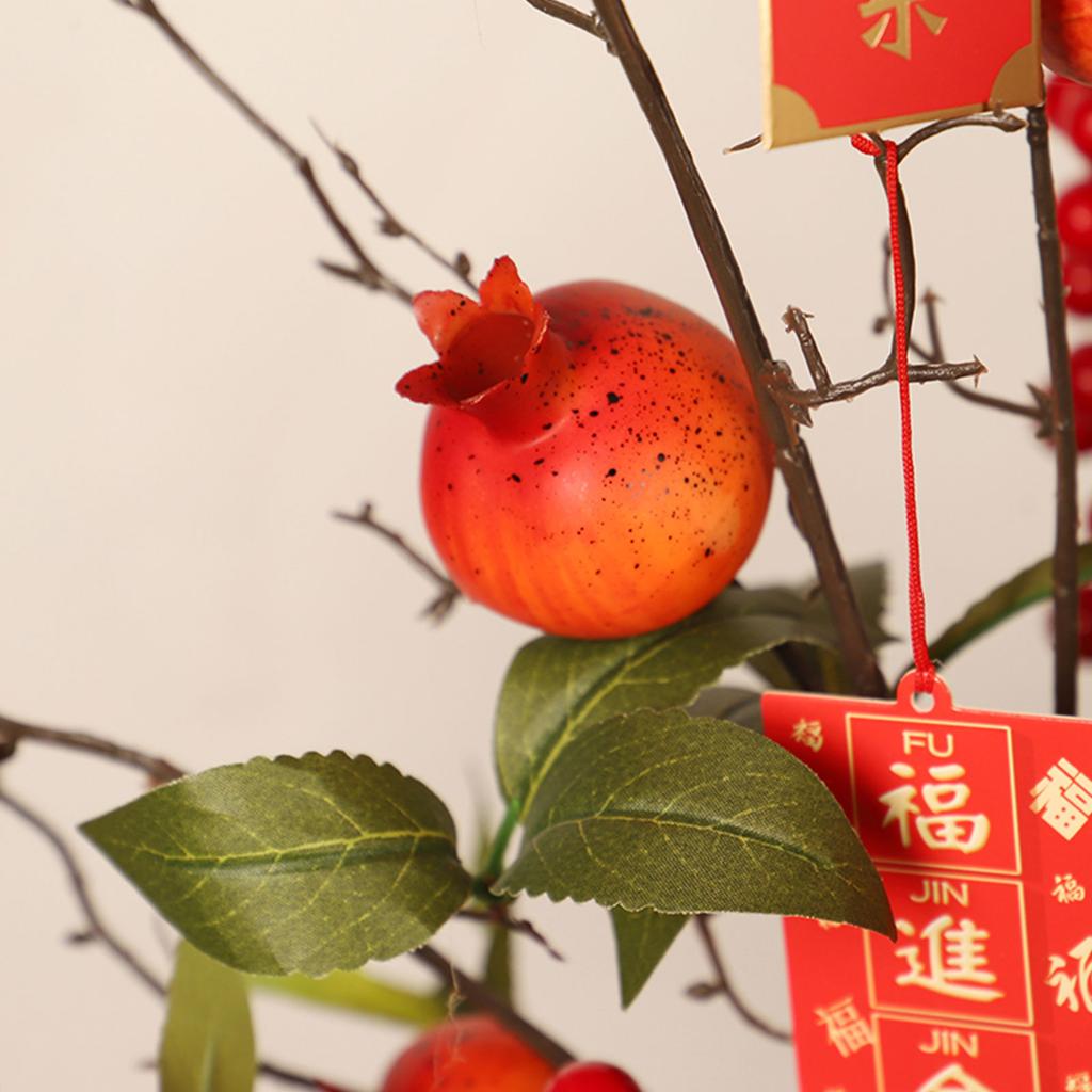 Simulation Pomegranate Sprigs Artificial Pomegranate Branches Chinese New Year Household Decor