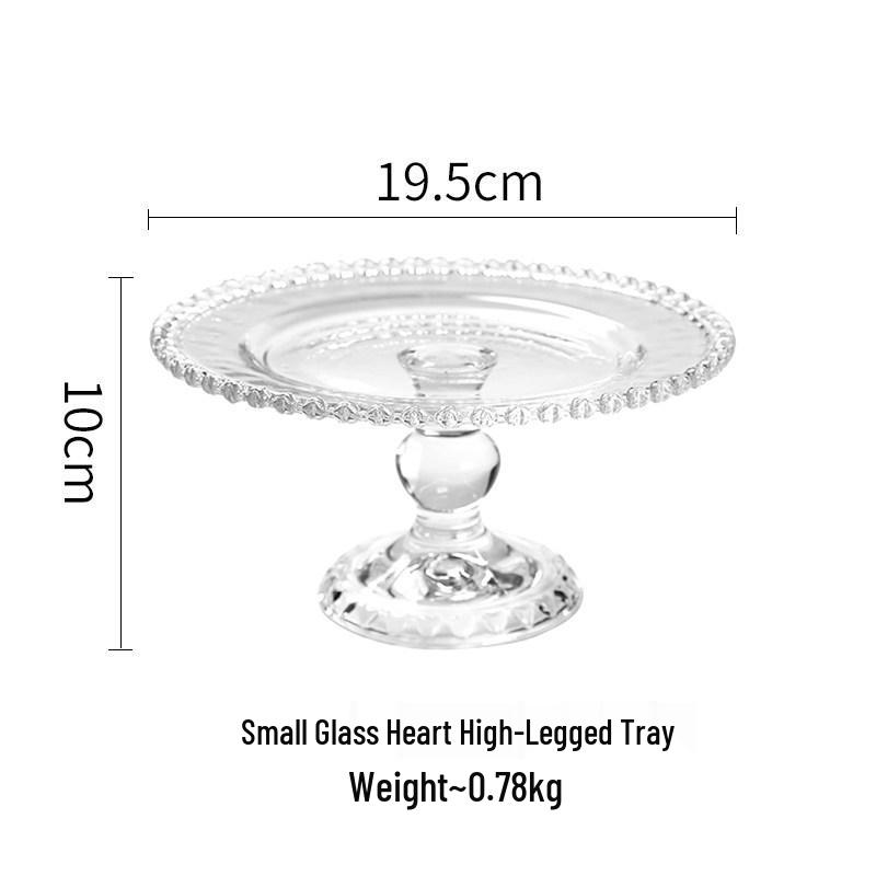 Стеклянная подставка для торта с крышкой и фруктовницей