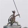 Zinc Alloy Kung Fu Turtle Incense Holder Detailed Carving Retro Design For Home Decor Meditation Desktop Ornament