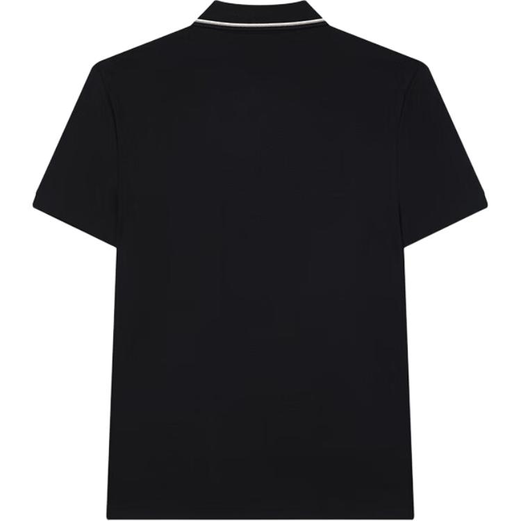 FILA Heritage Solid Color Casual Breathable Short Sleeve Polo Shirt Men Polo Shirts Black F11M438109FBK