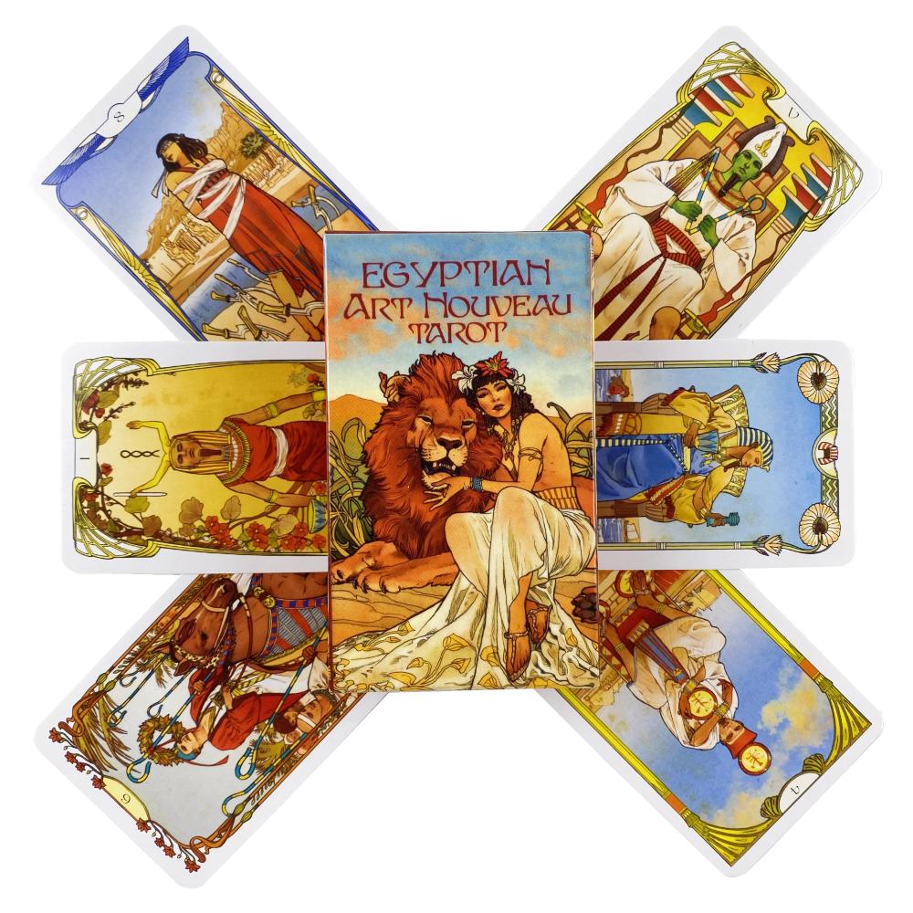 Egyptian ART Houvean Tarot Cards Full English Deck Visions Divination Board Game Family Playing Birthday Gift Oracle