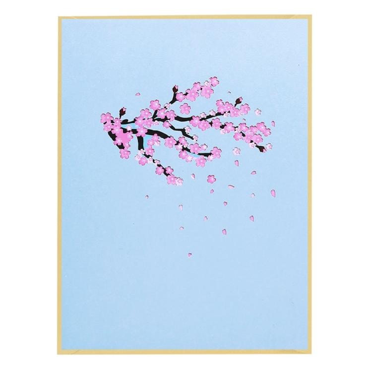 Paper Carving Flower Tree Cottage Greeting Card Folding Birthday Greeting Card for Women Men Children Adult Valentines