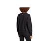 Adidas Originals Trefoil Logo Print Crew Neck Sweatshirt Women Tops Black IC5147