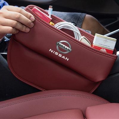 BZHBQZ1 Caja Organizadora de Coche Bolsa de Almacenamiento para Huecos y Grietas de Cuero Para 350z 370z altima Armada Frontier Kicks Leaf nismo pulsar Qashqai