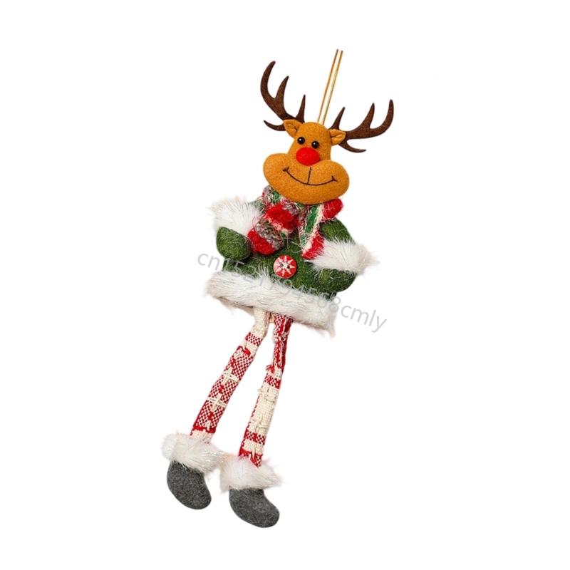 Santa/Snowman/Deer/Bear Christmas Hanging Doll Office Home Seasonal Accessory 6XDE