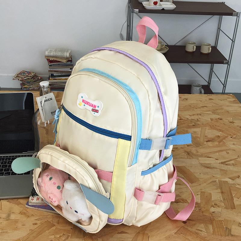 High-value schoolbag, multi-purpose backpack, campus female college students new model, lightweight, high-capacity backpack for middle school students