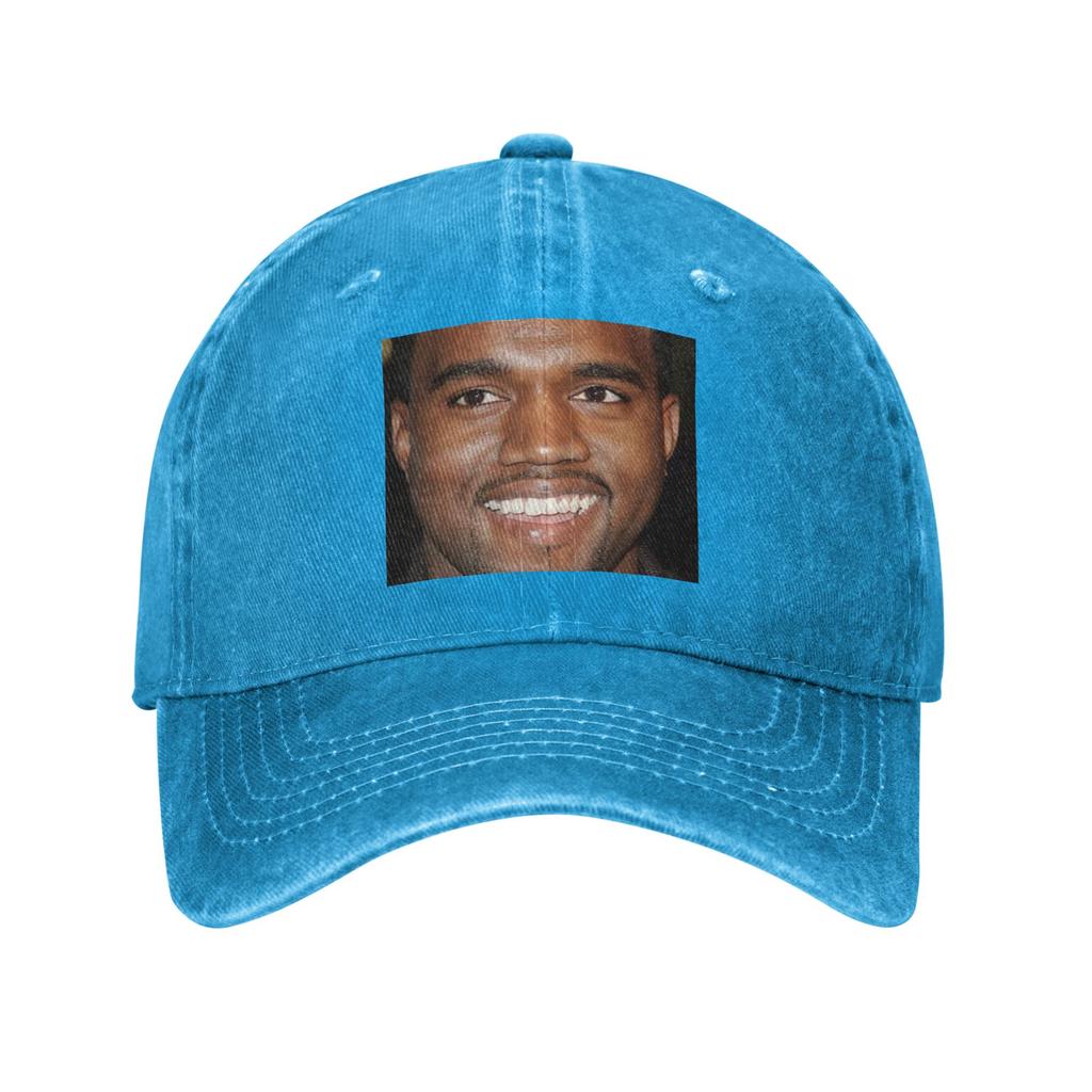 Funny Kanye West Meme Baseball Caps Snapback Washed Denim Hats Adjustable Casquette Sports Baseball Cowboy Hat for Unisex