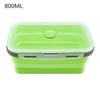 350 ml/500 ml/800 ml/1200 ml rechteckige, skalierbare, faltbare Lunchbox aus Silikon, Bento-Box