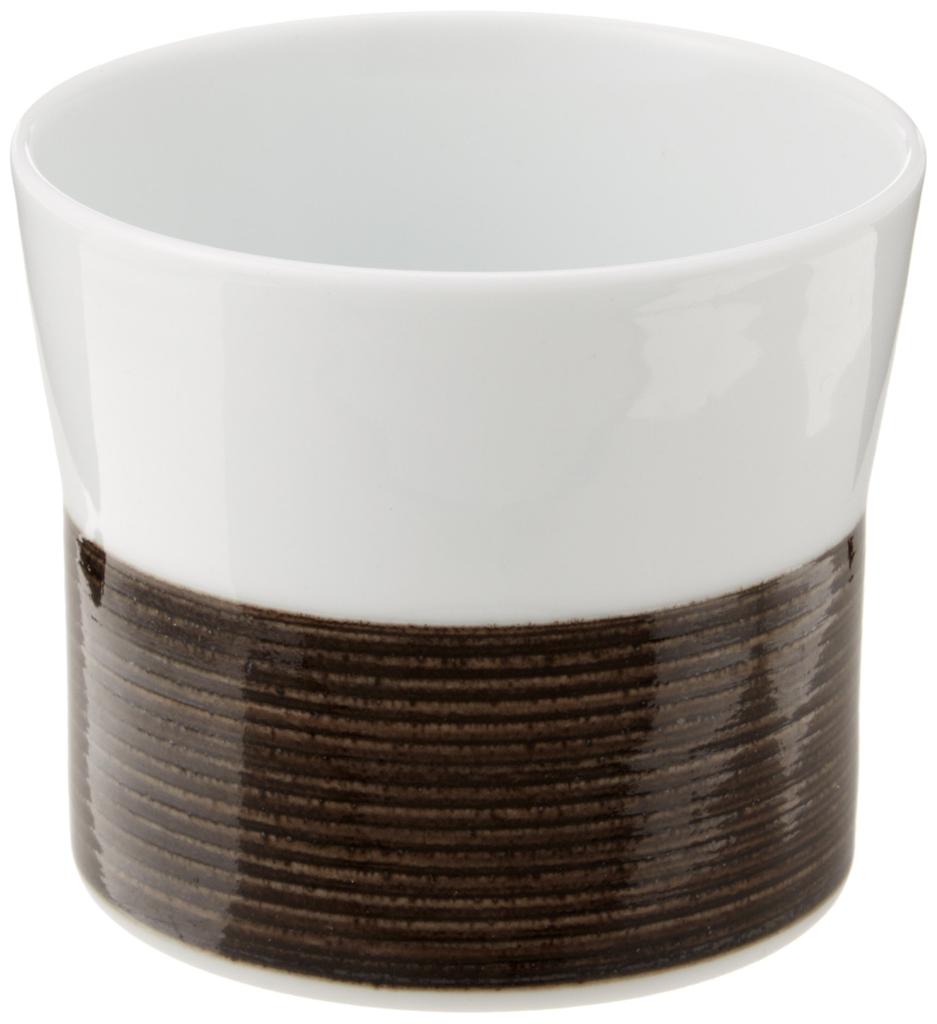 Hakusan Porcelain Free X Hemp ASA NO Hasami Made In Japan Cup, Sepia, (approx.) 8.5 7cm, 240ml, Thread, ITO, Ware,