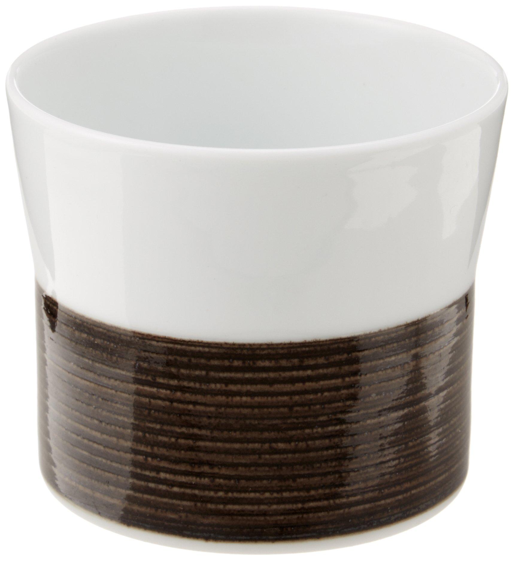 

Hakusan Porcelain Free x Hemp ASA NO Hasami Made in Japan Cup, Sepia, (approx.) 8.5 7cm, 240ml, Thread, ITO, Ware, сепия