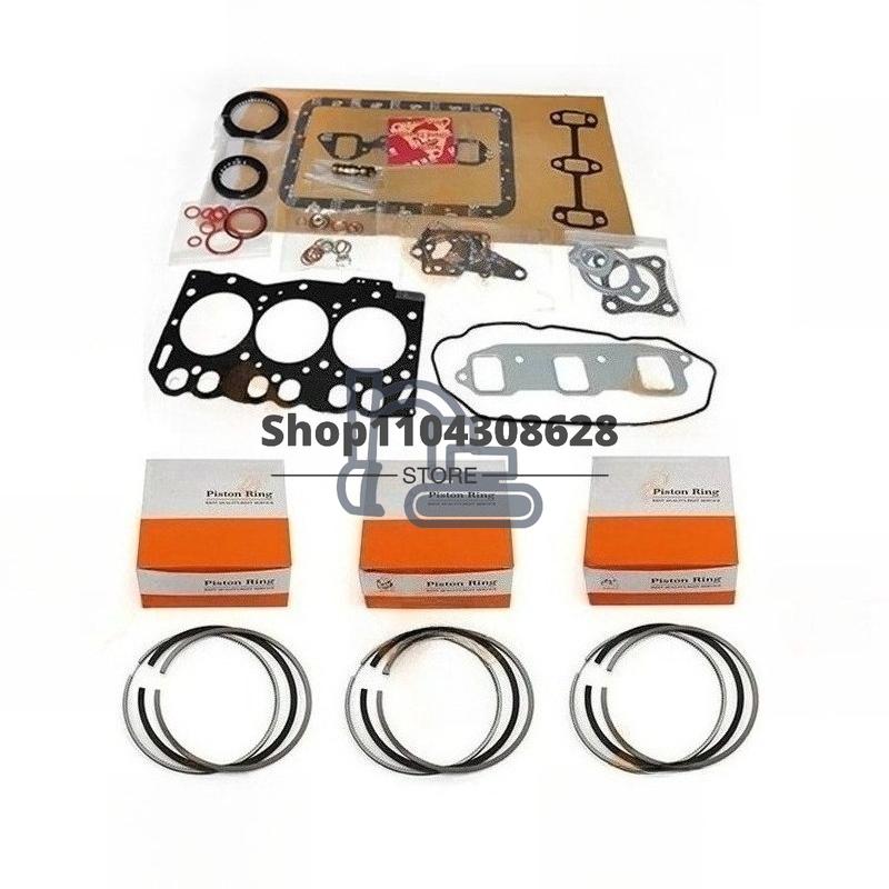 For 3TNE78 Full Gasket Kit Set + Poston Ring Engine Overhaul Rebuild Kit