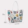 Science Pattern Shoulder Bag Casual Daily Tote Bag Lightweight Handbag