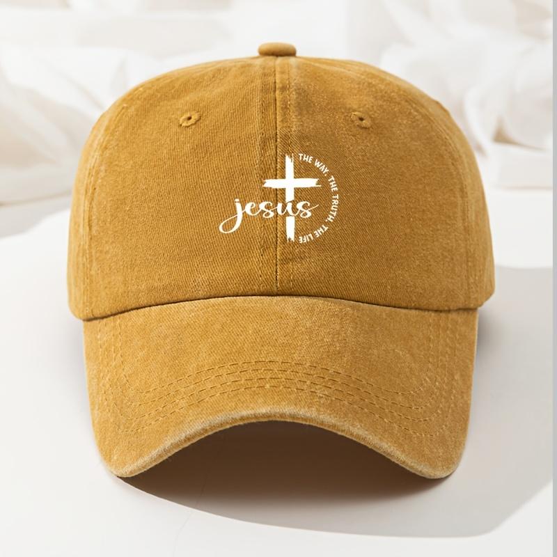 Fashionable Cross Print Baseball Cap Retro Washed Duck Cap High Quality Versatile Casual Fishing Hat