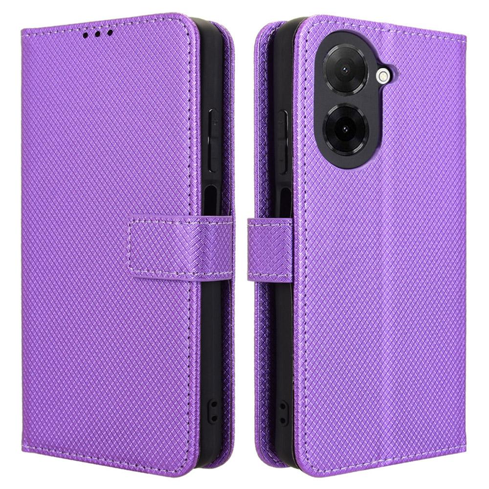 For Xiaomi Redmi A5 4G (171.7mm)/Poco C71 4G Case PU Leather Diamond Texture Wallet Phone Cover