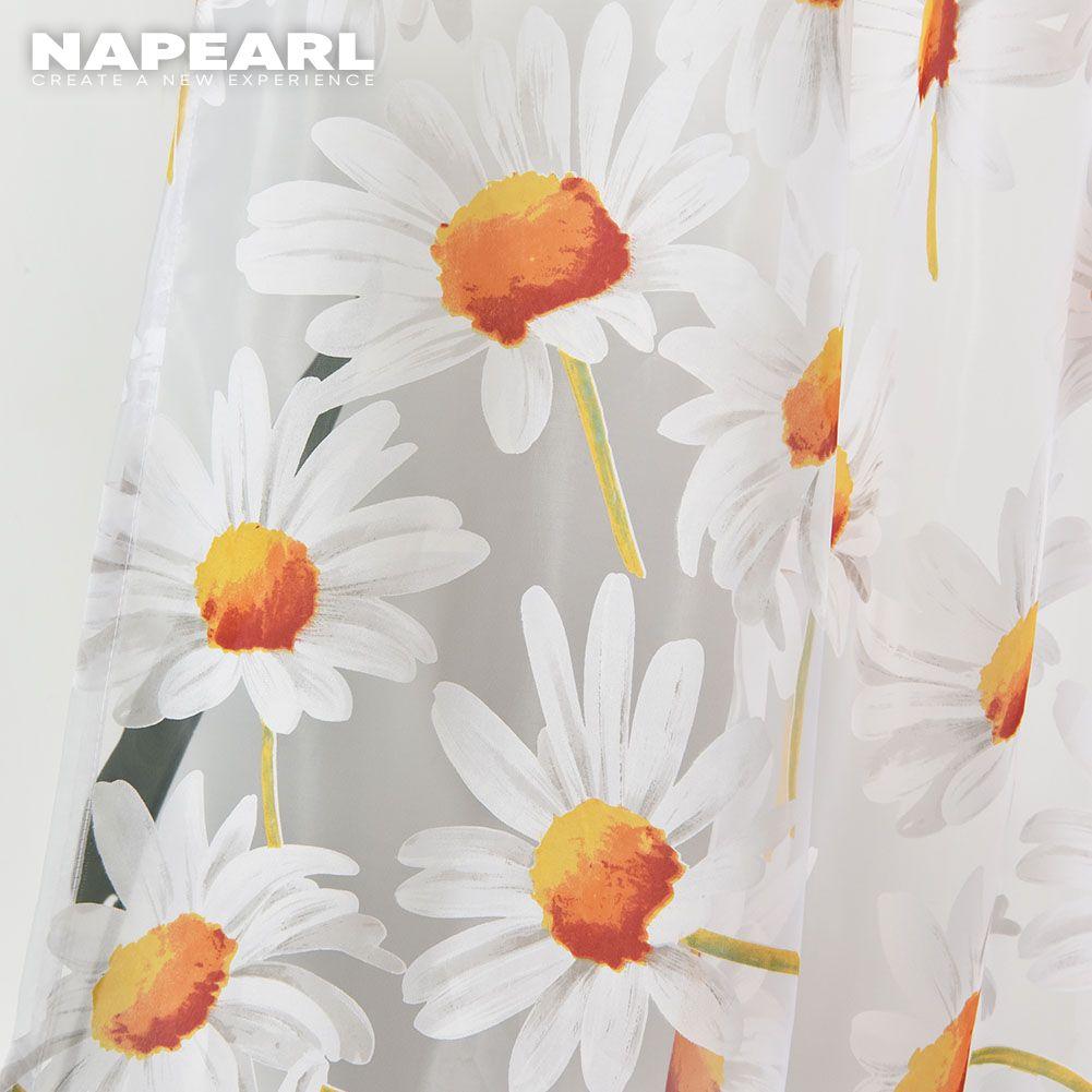 1PC NAPEARL Fashion Daisy Flower Sheer Curtain Tulle Window Screening for Living Room Bedroom Home Decor