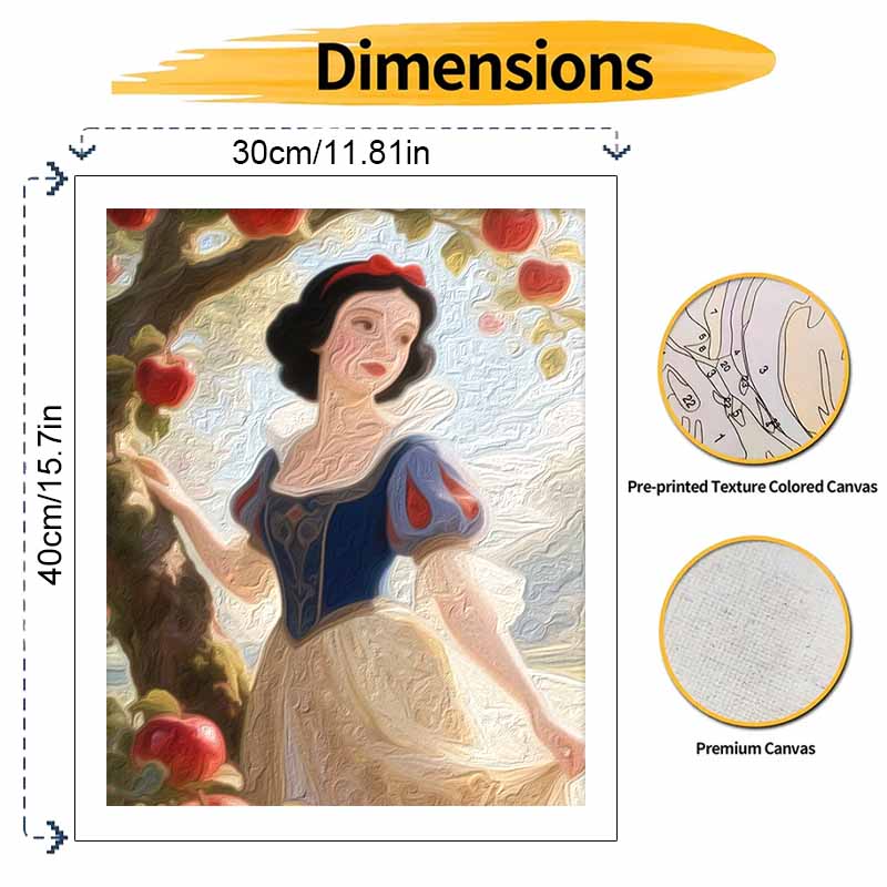 Disney oil painting kit Snow White painting art home bedroom wall decoration handmade diy gift