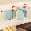 Waterproof Wall Towel Hooks Non Perforated Kitchen Storage Hooks Rotating Sliding Hooks  for Home