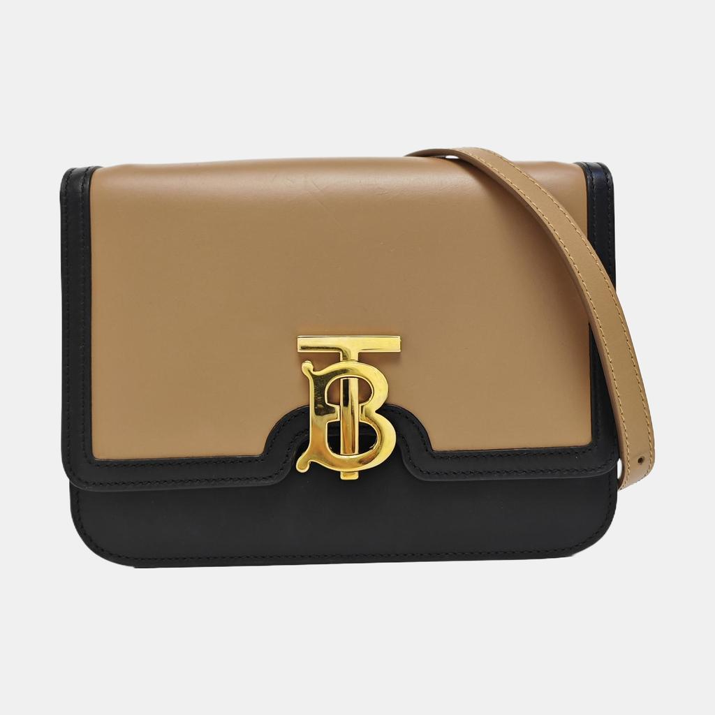 [Pre-Owned] Tb Small Brown Leather Shoulder Bag With Gold Hardware And Detachable Strap - Very Good #1LPD053