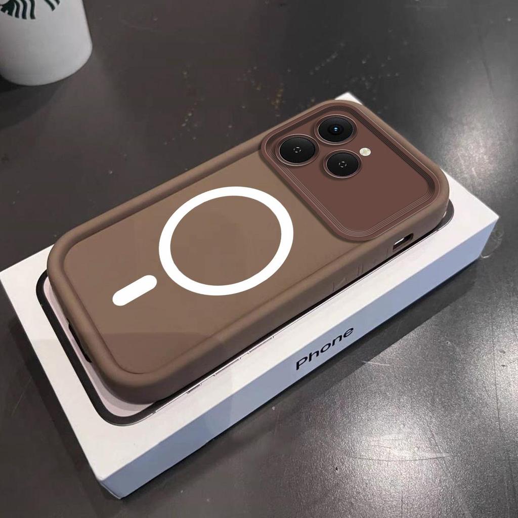 Etui do TECNO SPARK 40 Eleganckie Magnetyczne Silikonowe Etui Odporne na Wstrząsy Pokrowiec do Ładowania Bezprzewodowego