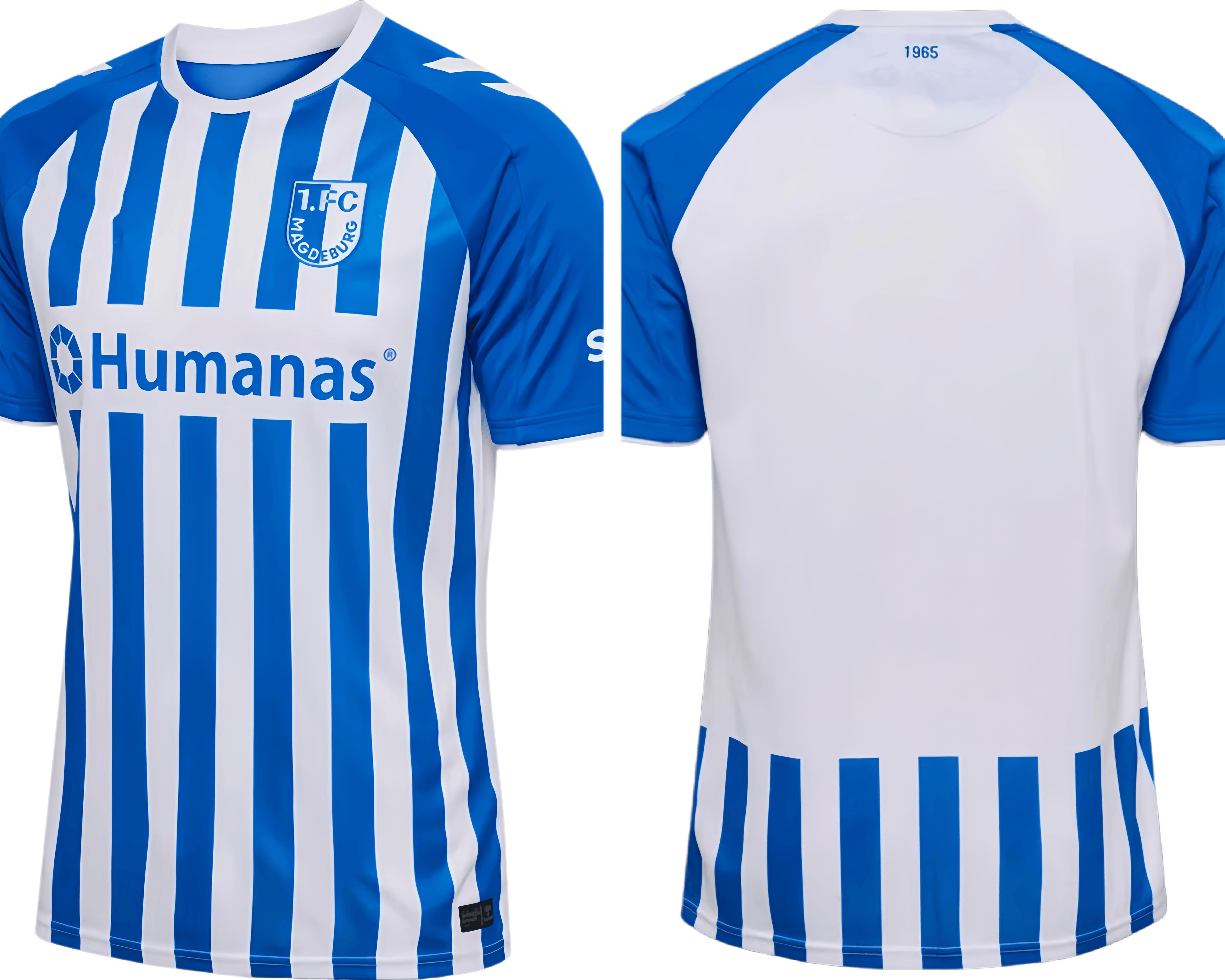 2026-27 Magdeburg Fußballtrikot Y2K-Stil 3D-Druck Sport Herren Damen Freizeit Schnelltrocknend atmungsaktives T-Shirt S white