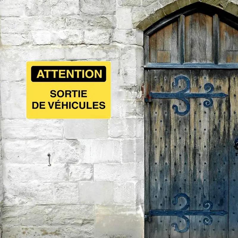 Hisun Tin Sign HD Tin Sign Bilingual Security Warning Wall Decor Retro French English Video Surveillance Metal Poster for Business Home