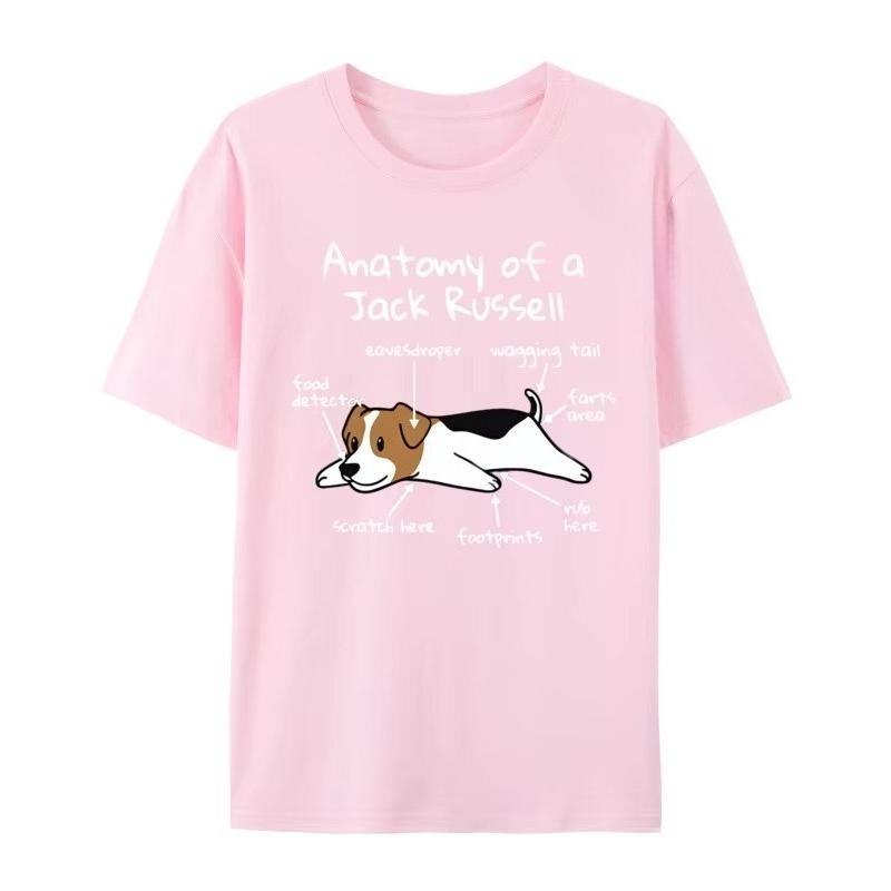 2026 New Anatomy Of A Jack Russell Terrier Funny Tshirt Hip Hop 3d Style Cotton Unisex Top Tshirts Fashion T S