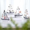 Handgefertigtes mediterranes Holzsegelboot-Ornament für Kinder