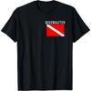 Dive Flag Divemaster Dive Master Diver Down Scuba Diving T-Shirt
