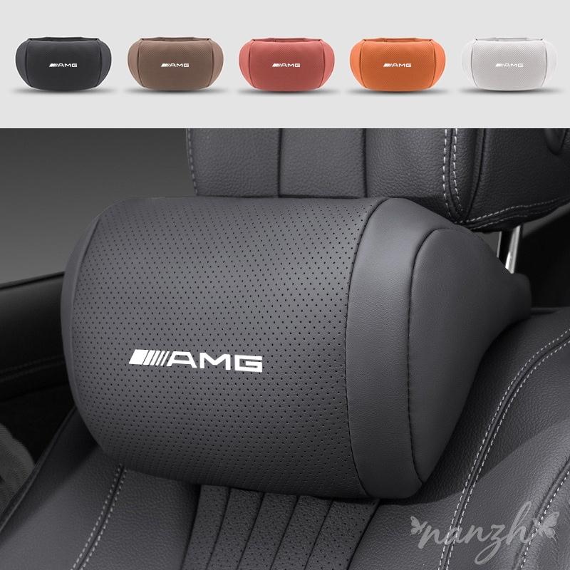 HXA1 New Luxury Nappa Car Headrest For Mercedes Benz AMG GLC W203 W220 W205 W211 W212 W201 W210 Ultra Soft Ergo-Designed Neck Support