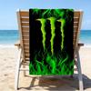 Leistungsstarkes Energy-Drink-Logo Mikrofaser-Strandtuch, Leicht und Schnelltrocknend, für Sommerreisen, Strand-Essentials, Schwimmbad Outdoor